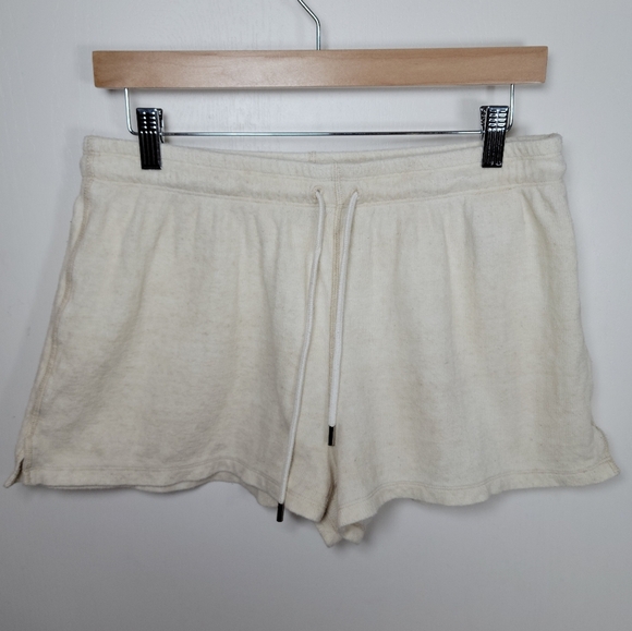 Theory Linen Blend Oatmeal Summer Shorts Size M Lightweight & Chic - Picture 7 of 9